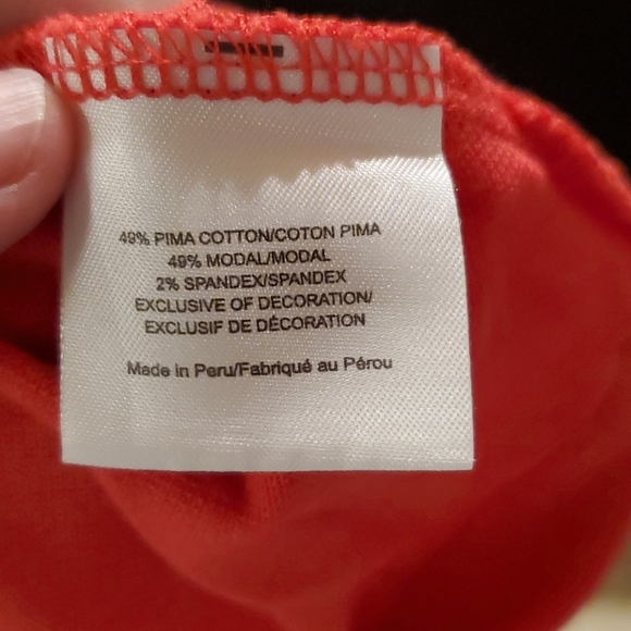 Tory Burch red half zip polo sz small - Picture 8 of 9